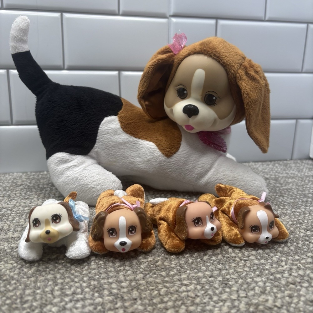 Puppy Surprise Beagle Misty 2016 W Four Puppies Plush Doggies